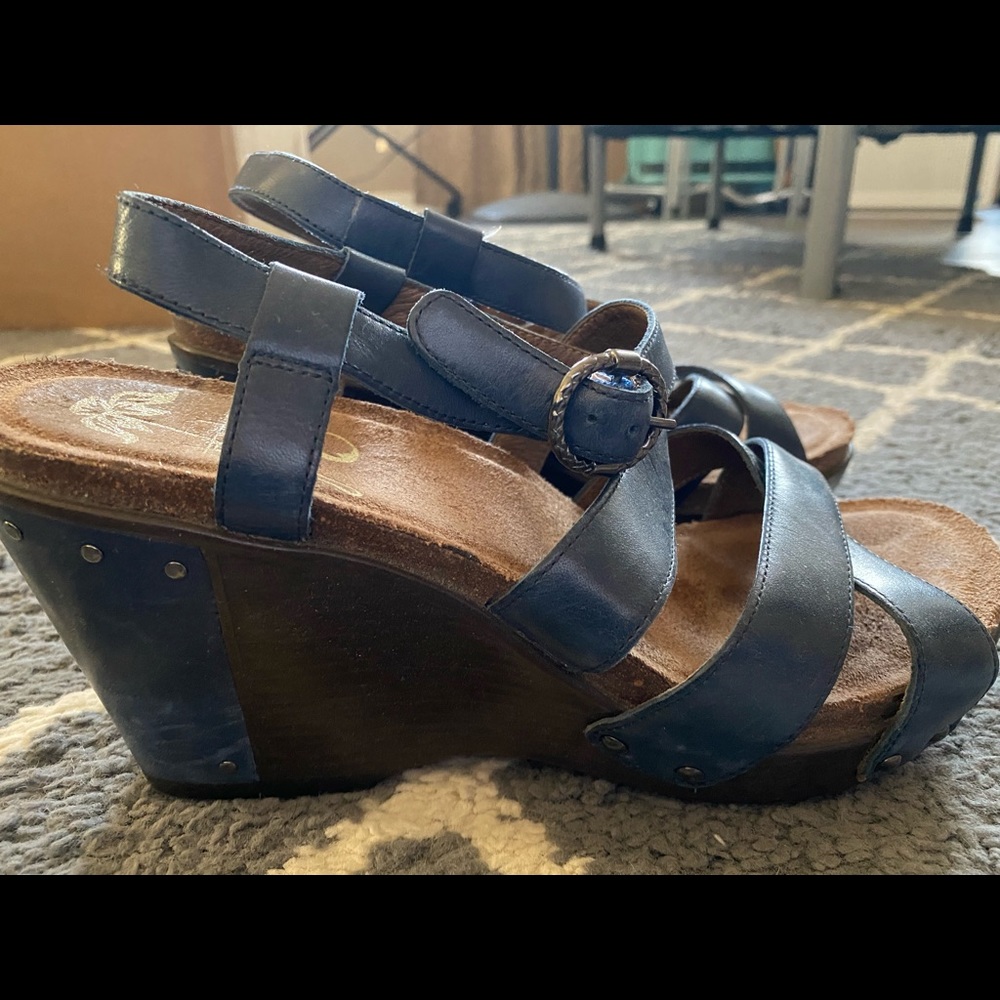 Dansko Navy Blue Sandels